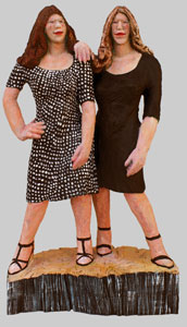 Click to see it big Die Samstags 13, Holzskulptur